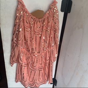 Boutique sequin romper corral new women small/medium